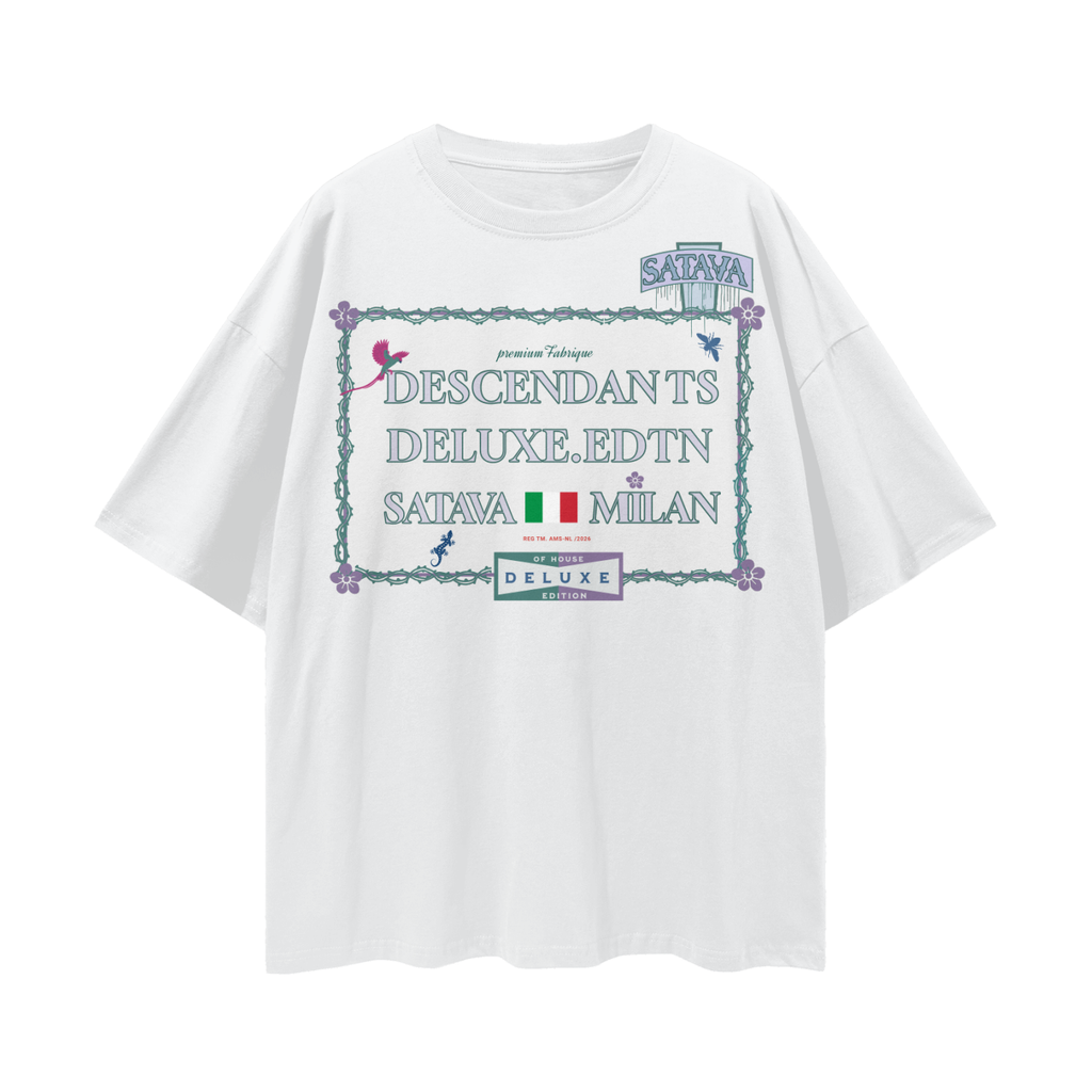 Deluxe.SATAVA Tees.Streetwear Loose Drop Shoulder T-Shirt
