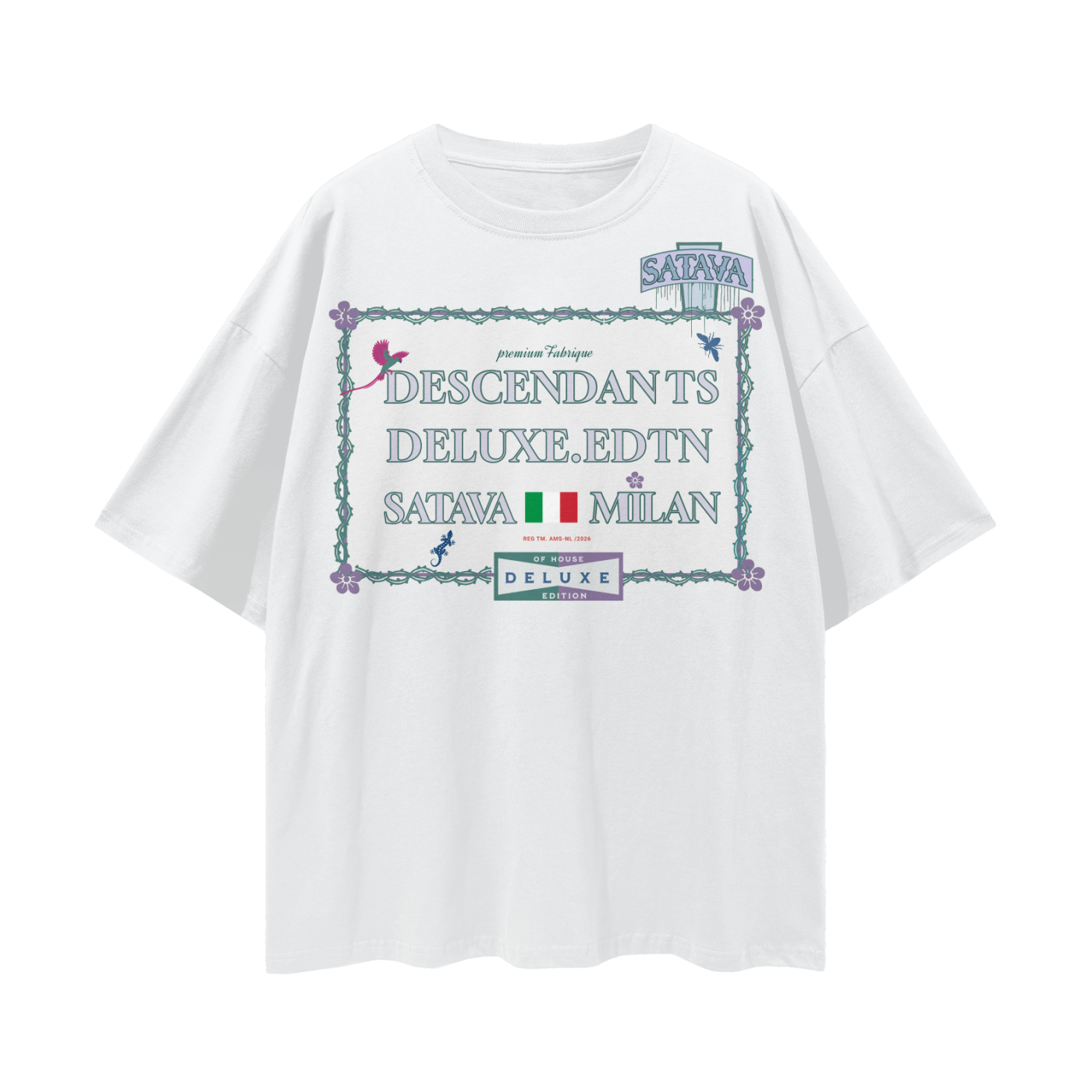 Deluxe.SATAVA Tees.Streetwear Loose Drop Shoulder T-Shirt