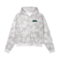 Dirty Washed Zip-Up Fleece Hoodie