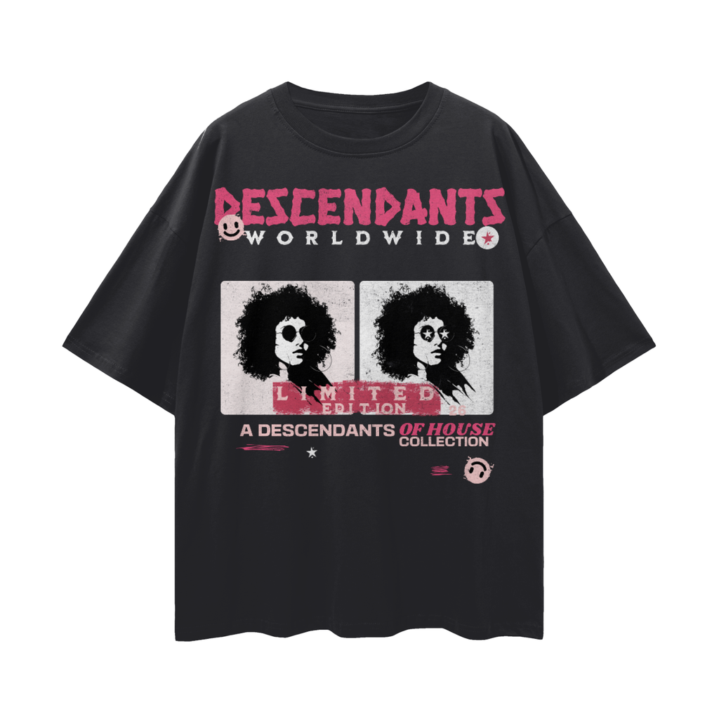 DOH.WORLDWIDE Tees.Streetwear Loose Drop Shoulder T-Shirt